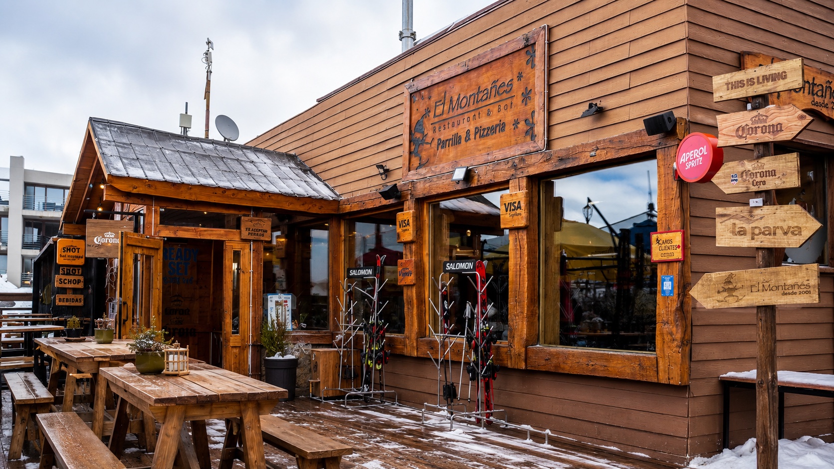 Restaurante El Montañés en la cordillera de Santiago